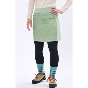 MONTBELL | Thermawrap Insulated Trail Skirt in Light Green, Size Medium